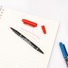 10Pcs/Set Double Sided Permanent Markers Pens Fine Point Waterproof Ink Thin Nib Crude Nib Black Ink School Supplies Markers Pen