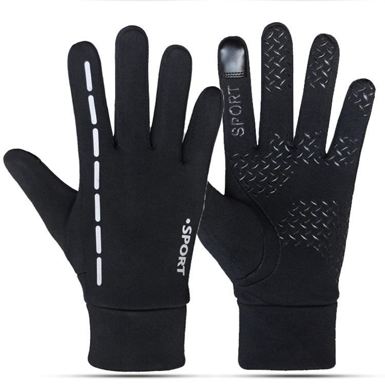 

Outdoor waterproof gloves winter touch screen windproof and warm riding mountain climbing skiing, running cold proof anti slip чорний