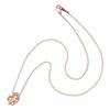 Cinnamoroll Dancing Stone Necklace Open Heart Pendant Pink Gold Women
