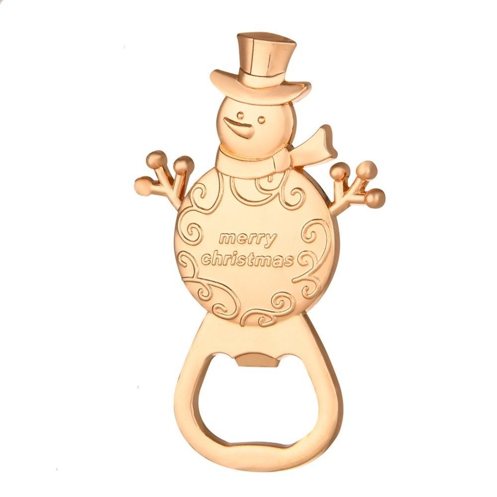 Gift Metal Christmas Bottle Opener Merry Christmas New Year Decor Beer Bottle Opener Santa Snowman Xmas Opener Restaurant Use