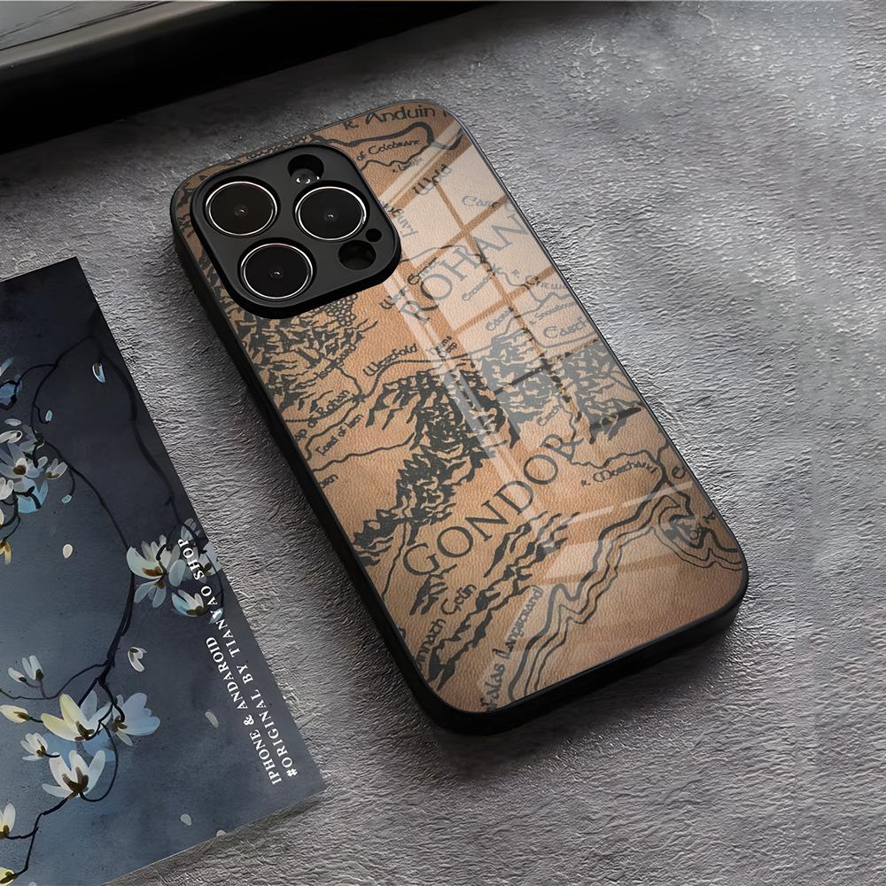Movie Rings Of The Lords Phone Case For IPhone 17 Air 16 E Pro Max 15 14 13 Mini 12 Pro 11 Max Plus Black Glass Cover