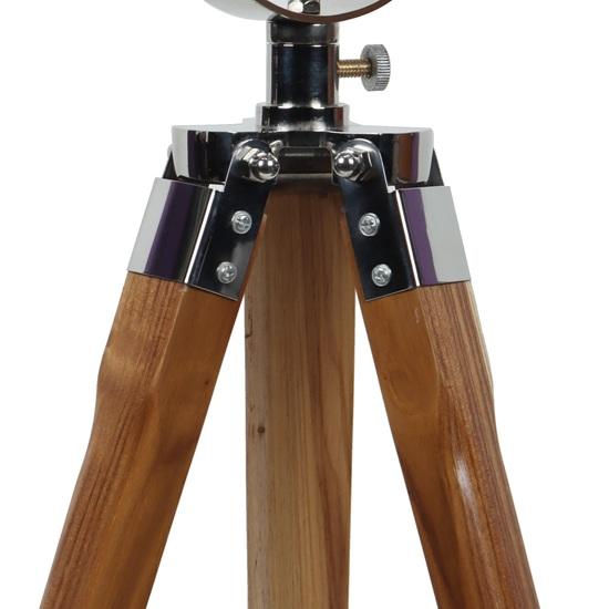 93.98 Cm Wooden Tripod Spotlight Industrial Nautical Searchlight for Home, Office, Livingroom, Bedroom, Diningroom Decor