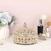 Glass Mirrored Crystal Jewelry Box Luxury Earring Organizer Portable Keepsake Box  Home Decor