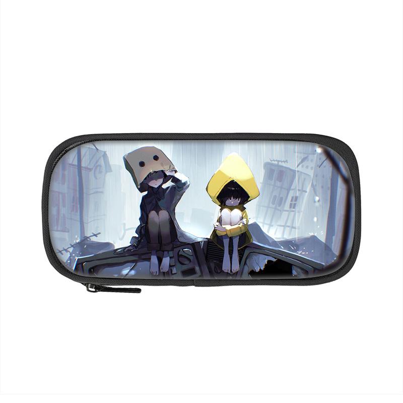 Little Nightmares Pencil Case, Large Capacity, Lightweight, Cartoon Print, New School Style for Male and Female Students