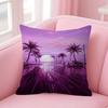 Neon Night City Landscape 80S Cyberpunk Car Cushion Cover 30X50 Polyester Sofa Cushions Throw Pillow Home Decoration Pillowcover