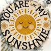Metal Wall Art Vintage Sunflower Round Sign Weather Resistant Garden Home Decor Birthday Gift