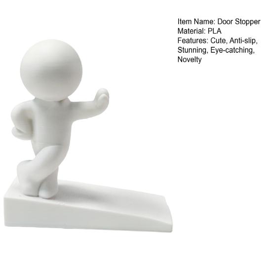 Cute Door Stopper Wedge, Little Figure Non-Slip Door Stop for Bottom of Door, 3D Printed Decorative Door Wedge for Bedroom Office