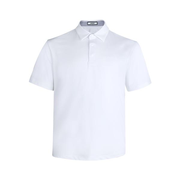 AVAVE Men'S Collared Solid Short Sleeve Golf T-Shirt White