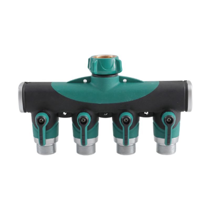4-Way & 2-Way Garden Hose Splitter - 3/4 Heavy-Duty Faucet Adapter with Individual Shut-Off Valves,Brass Connector for Home&Yard
