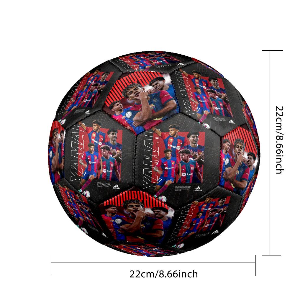 Lamine Yamal 19 Lamine Gonalons Fc Barcelona Soccer Ball Size 5 Football Machine Sewn Indoor/Outdoor Training and Matches Surprise Collection Gift