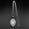 Catholic Virgin Mary Rhinestones Pendant Necklace for Women Men Stainless Steel Gold Color Our Lady of Guadalupe Chain Jewelry