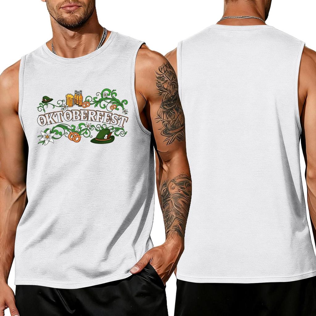 Men Sleeveless Tank Top Casual Summer Loose Fit Lightweight Muscle Shirt Breathable Soft Fabric Comfortable Beachwear