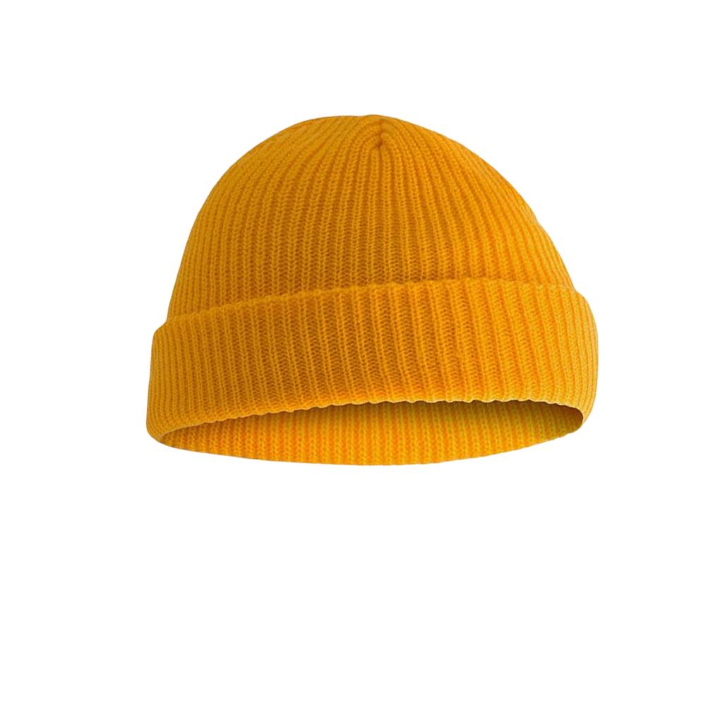 Knitted Hat Woolen Cap Warm Beanie Outdoor Unisex Winter Solid Headwear Supplies Vintage Retro Male Softness Style Color