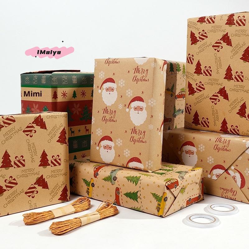 M-1 Roll Christmas Wrapping Paper - Cute Deer Design, Planners And Brokers, Suitable For Presents, Handmade Gifts, Gift Wrapping
