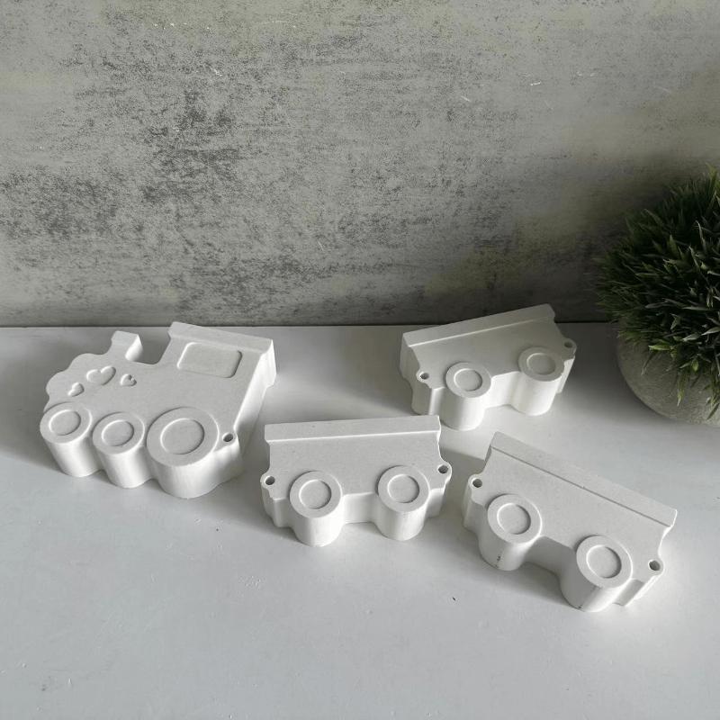 Locomotive Train Silicone Mold | Candle Holder & Gypsum Casting Kit | Reusable & Heat-Resistant for DIY Crafts
