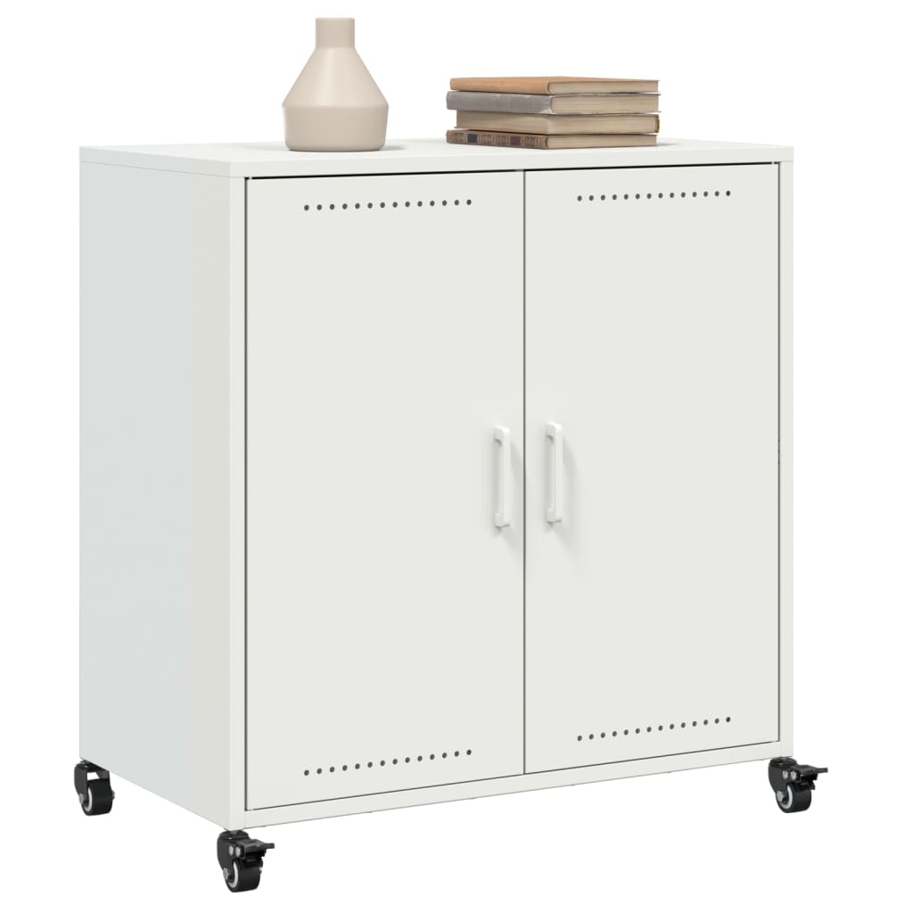 Sideboard White 68 x 39 x 72 cm Steel