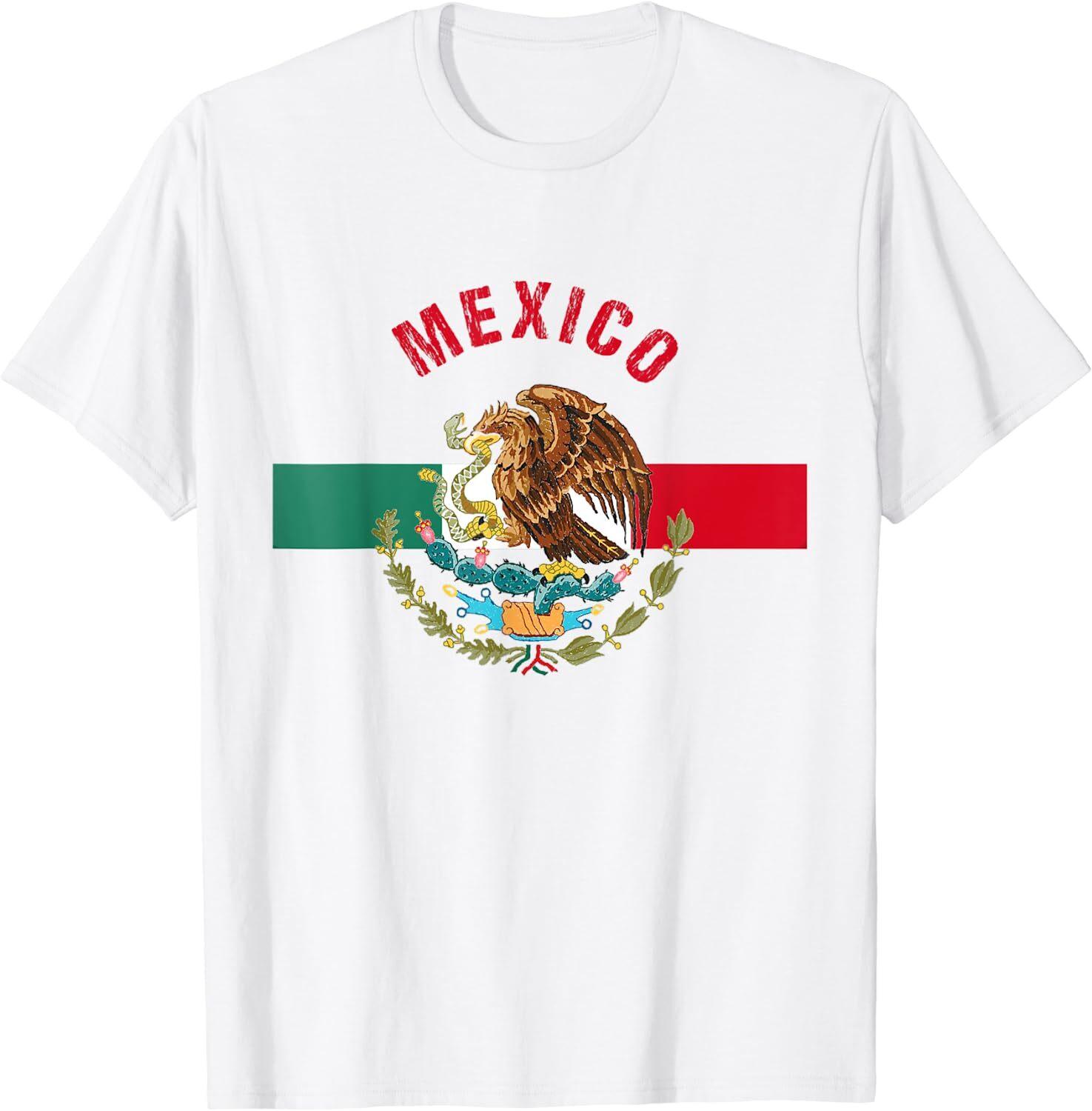 Mexican Flag Country MEXICO Patriotism Proud Unisex T-Shirt L