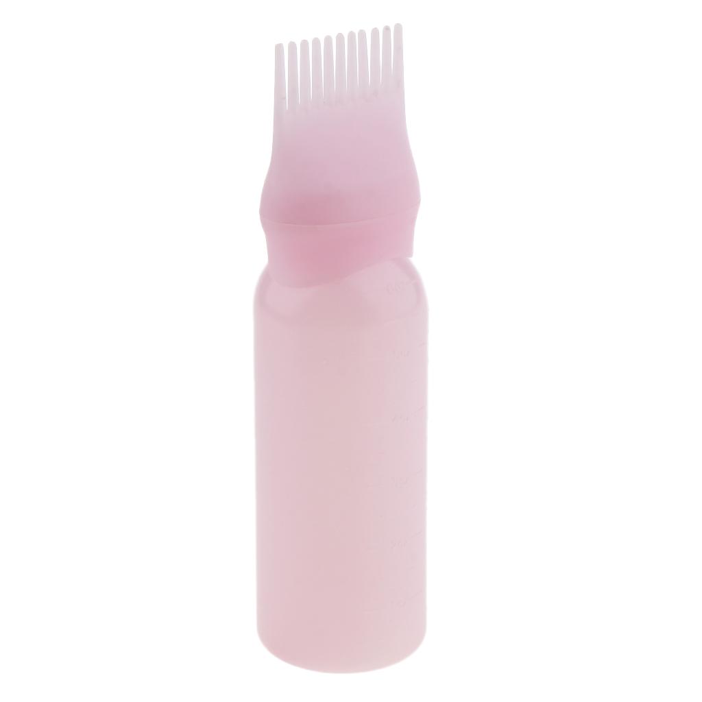 Comb Hair Dye Bottle Applicator Salon Color Dispenser Brush Pink uygun
