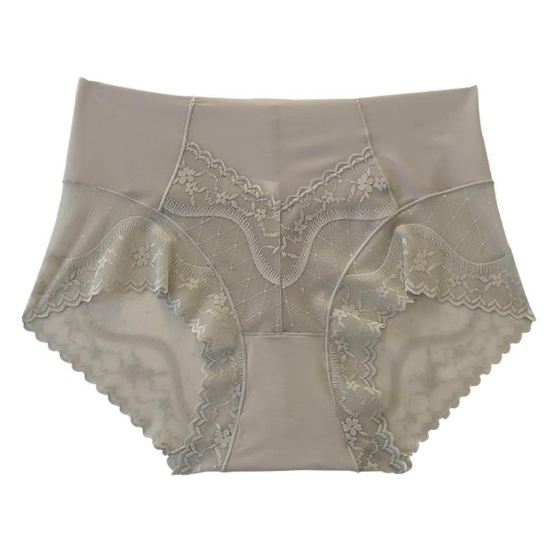 Big Size Lady Sexy Lace Edge Lift Hip Breathable High Waist Pure Desire Wind Underwear