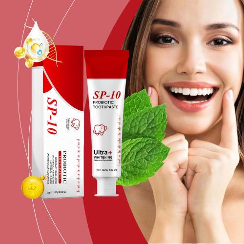 SP-10 Probiotic Whitening Toothpaste, Gum Repair Toothpaste with Probiotics and Fresh Breath, Thorough Daily Cleaning, Powerful Teeth Protection, Stai