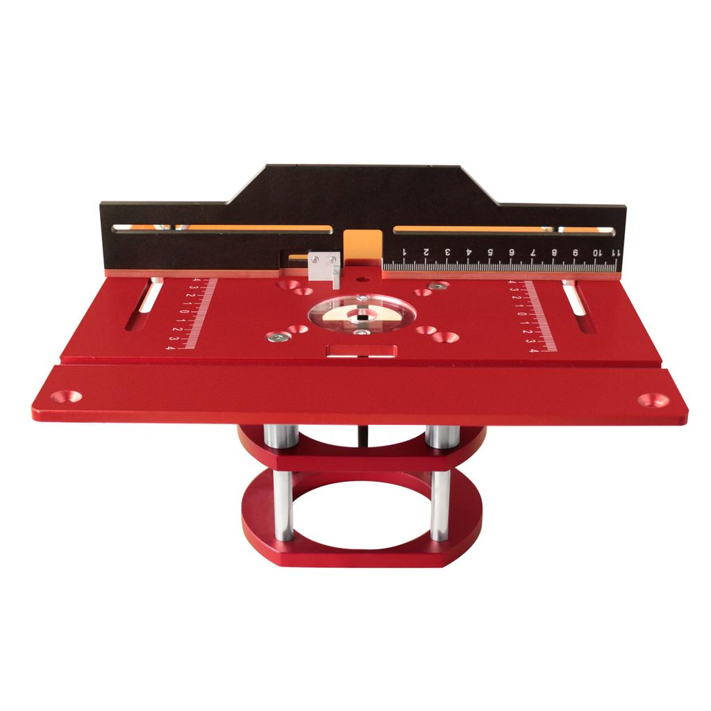 Upgraded Aluminium Router Table Insert Plate Woodworking Tool Set with Miter Gauge and Sliding Tenoning Fence for Router Table
