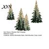 Solid Wood Hanging Tree Set 3Pcs Wooden Christmas Wall Decor, Winter Snowy Pine Rustic Decor Sign, Forest Mounted Ornaments for Xmas Holiday