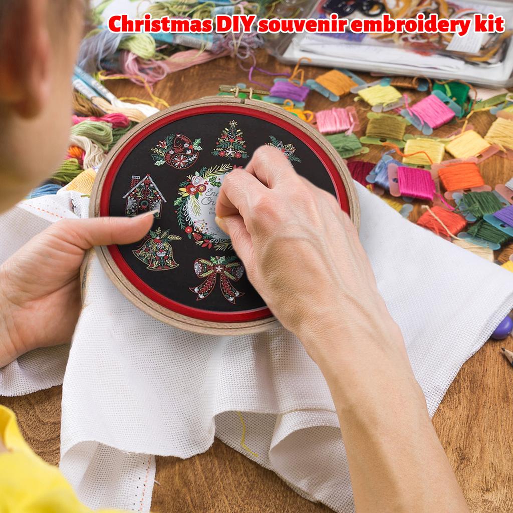 Christmas DIY Embroidery Kit – Handmade Holiday Keepsake Craft Set