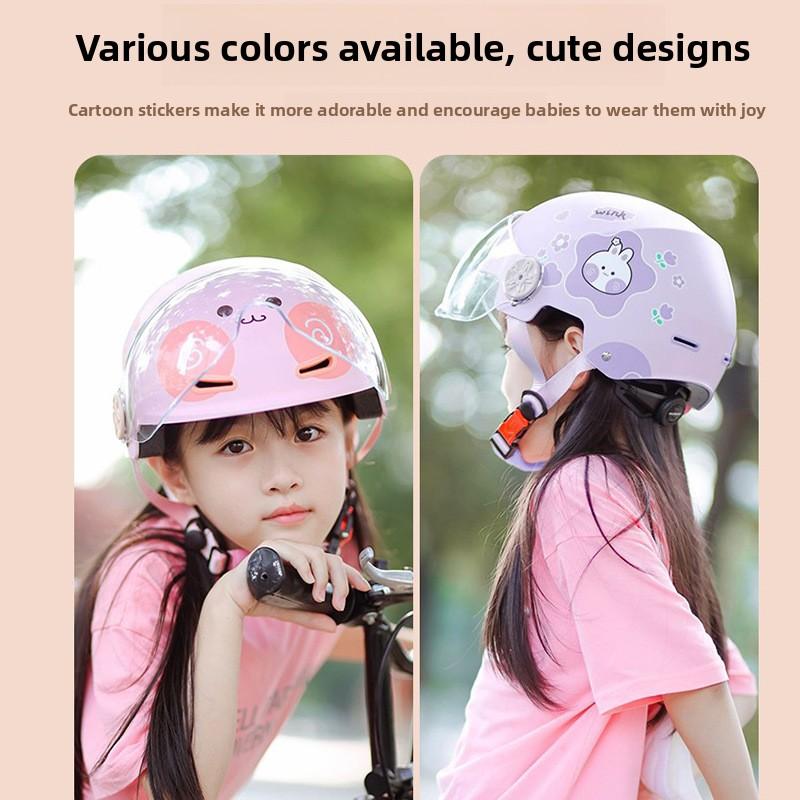 Children's Electric Car Helmet Motorcycle Helmet Cartoon Half Helmet Summer Helmet Four Seasons Helmet
