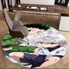 1ks Kulatý koberec Hunter x Hunter Killua & Gon - Designový podložka pod židli s motivem anime kreslených postaviček, Protiskluzový koberec do kanceláře, Domácí dekorace, Obývací pokoj
