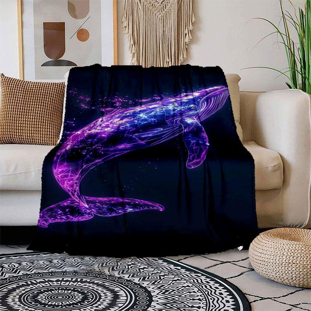 

Neon Whale Phone Case Cover for iPhone Samsung GalaxyBlanket Flannel Throw Blanket for Sofa, Bed, Travel, Camping, Office, Couch, Chair, And 150x180cm