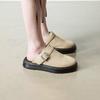 Dr. Martens Casual Cow Split Leather Round Toe Thick Sole Low Top Lifestyle Shoes Unisex Sneaker Light-Brown 40666200