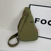 Einfache einfarbige Umhängetasche aus Nylon für die Taille von Frauen mit Reißverschluss, weiche Brusttasche, multifunktional, lässig