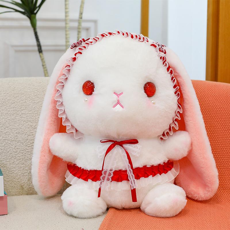 Cute and Funny Lolita Rabbit Backpack Japanese JK Style Girl's Heart Cute Little Rabbit Plush Bag Gift