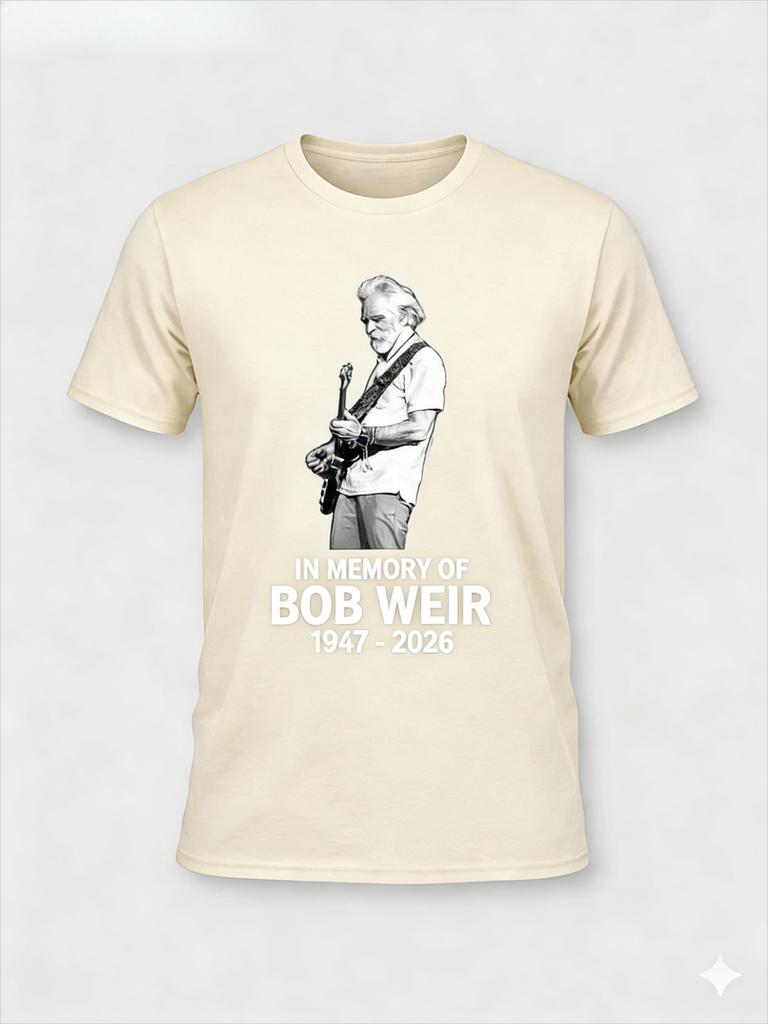 SpringSummer 2026 New Hot Rip Bob Weir 19472026 Tshirt S4XL Commemorating Rock Legend Comfortable Breathable Short Sleeve Top