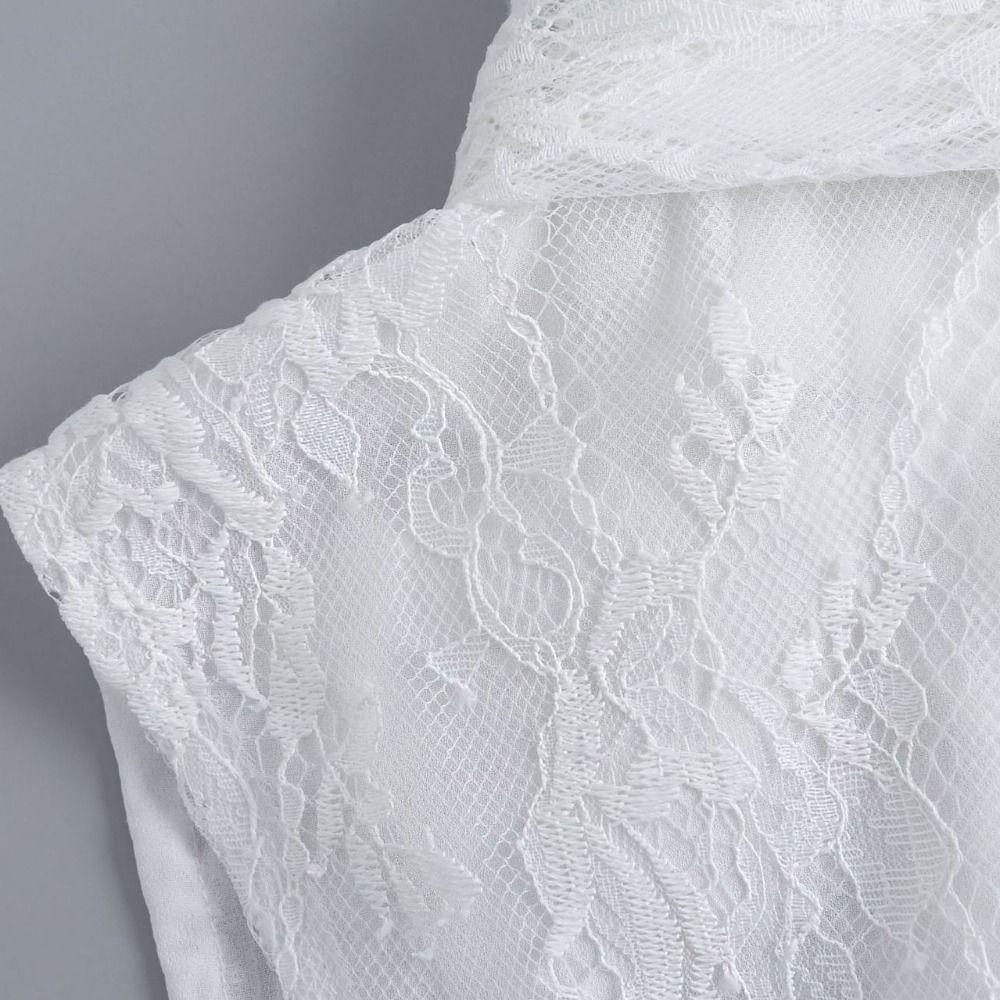 Vintage Bow Lace Collar Detachable Ruffled edge Collar Costume Accessory Lace Fake Collar Party