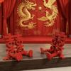 2Pcs Red 3D Xi Word Ornaments Traditional Joint Movability Double Happiness Ornaments Photo Props Good Luck