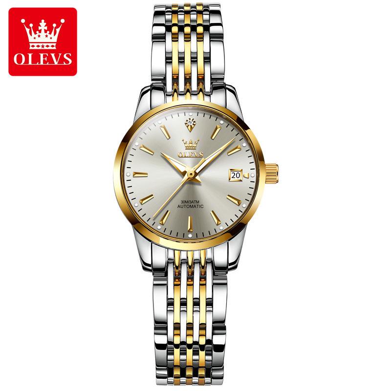 Oulisi Damen Dünne Automatische Mechanische Uhr - Schlichtes Design