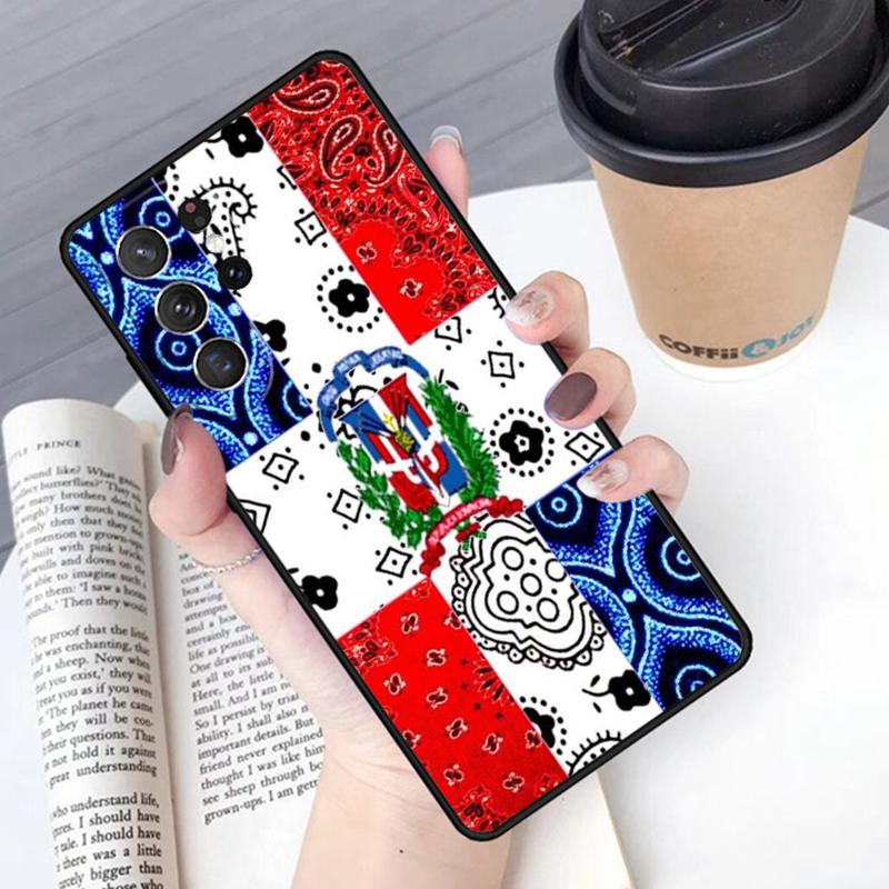 Dominican Republic Flag Phone Case Cover For Samsung Galaxy S24 S25 Ultra S21 S22 Ultra S10E Note 10 Plus Note 20 FE S23