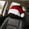 Holiday Car Headrest Cover Set, Slip On Polyester Fabric Washable for Christmas Cabin Style, Daily Driving, and Family Cars