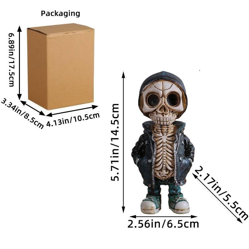 Unique Resin Skeleton Figurine In Versatile Colors For Halloween And Christmas Decor
