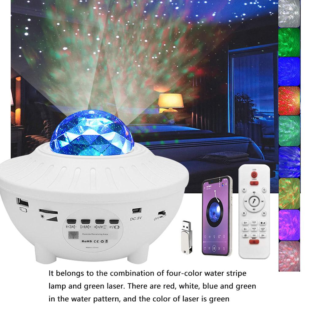 Projector Light RGB Starry Projector Lamp Remote Control Music Projecting Light 2x3W