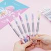 6Pcs Highlighter Pen Erasable Double-Ended Fluorescent Marker Pen Quick-Dry Non-Smudge Ink Pen for Notes And Study Revision Eye Protection
