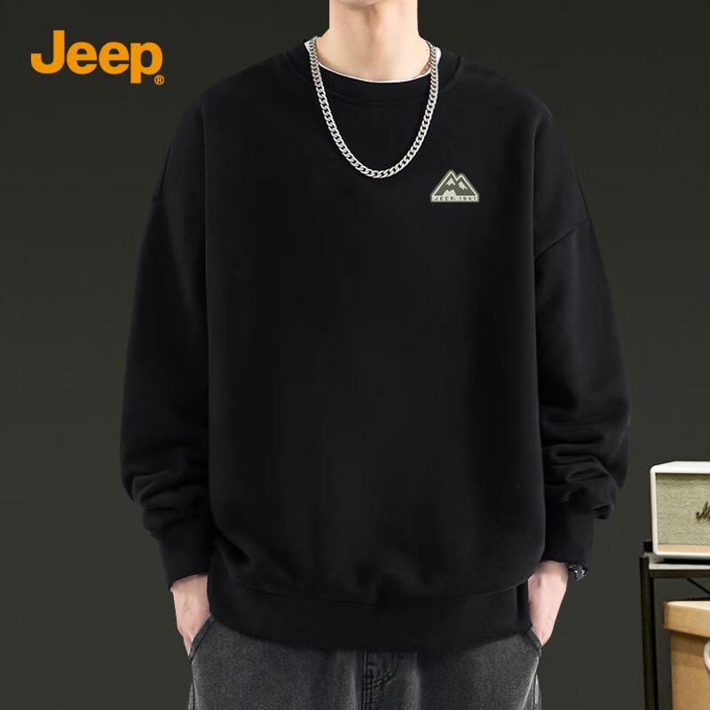 Jeep Men's Casual Crew Neck Long Sleeve Sweatshirt