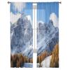 Mountains Snow Landscape On The Northern Italy Chiffon Sheer Curtains for Living Room Bedroom Window Voiles Tulle Curtain