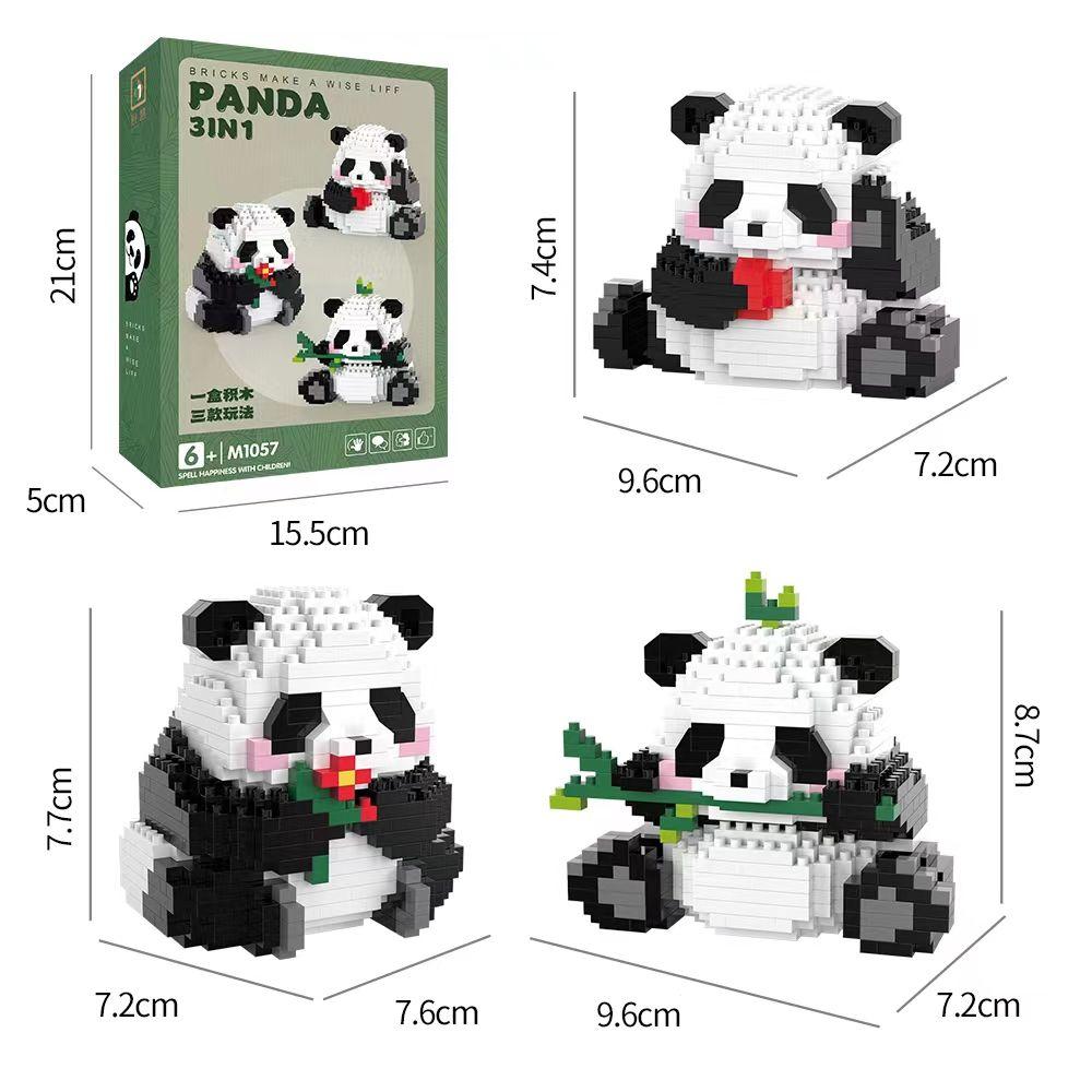 Panda Lovers Creative Micro Building Blocks 3D Mini Model Kit Moc Diy Gift Christmas Decor Children Toys