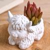 3D Yak Candle Jar Silicone Mold DIY Animal Candlestick Crafts Making Plaster Resin Flowerpot Storage Box Casting Molds Home Deco