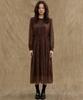 MANAVIS7 Chiffon Leopard Maxi Dress [Brown]
