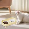 Ceramic Double Bowl Feeder For Pet Heat Resistant Cats Dog Elevated Dish NonSlip Stand Food And Water Bowls For Home Use