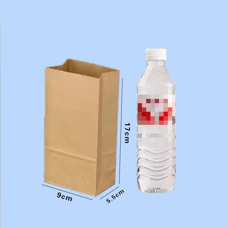 

Large Capacity Square Bottom Food Packaging Paper Bag Oil-proof Baking Packaging Sacks Nut Snack Meal Takeout Bags Brown Kraft Paper Hand-held Pouch 9x5.5x17cm 100pcs