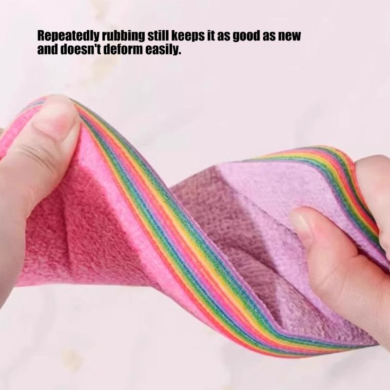 Multipurpose Microfiber Sponge Strong Absorption Scrubber For Kitchen Bathroom And Car Cleaning with Tear Off Design